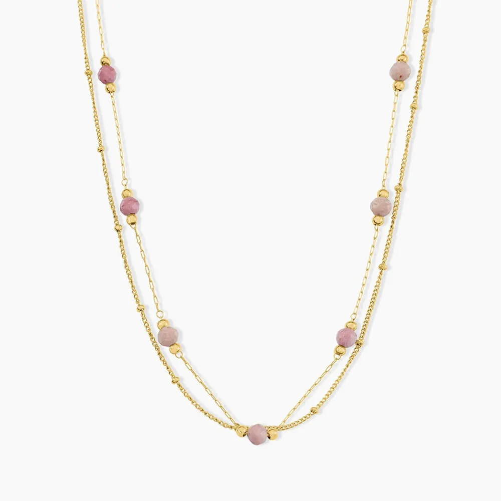 Collier Athena Acier Jaune Rhodochrosite|Marc Orian Outlet