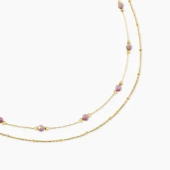 Collier Athena Acier Jaune Rhodochrosite|Marc Orian Outlet