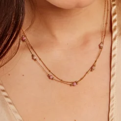 Collier Athena Acier Jaune Rhodochrosite|Marc Orian Outlet