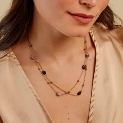 Collier Athena Acier Jaune Tourmaline|Marc Orian Hot