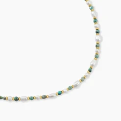 Collier Athena Acier Jaune Turquoise|Marc Orian