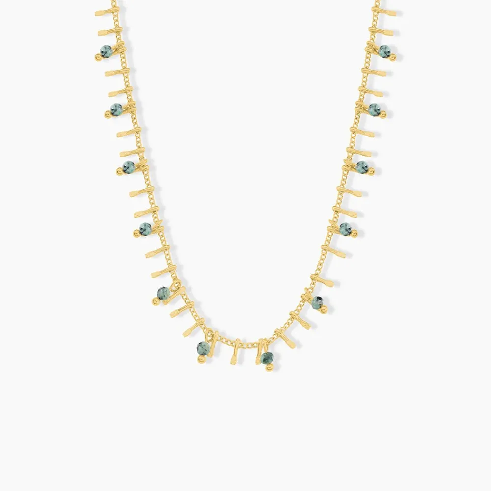 Collier Athena Acier Jaune Turquoise|Marc Orian Outlet