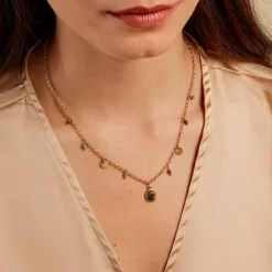 Collier Athena Acier Jaune Turquoise|Marc Orian Best
