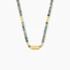 Collier Athena Acier Jaune Turquoise|Marc Orian Online