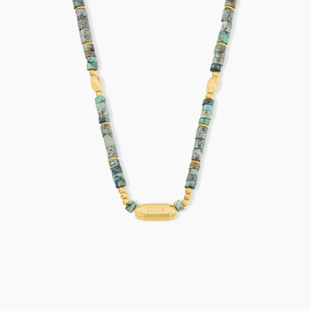 Collier Athena Acier Jaune Turquoise|Marc Orian Online