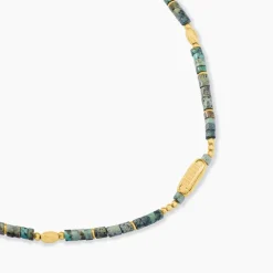 Collier Athena Acier Jaune Turquoise|Marc Orian Online