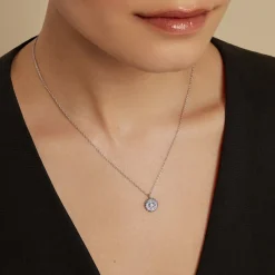 Collier Auretta Argent Blanc Oxyde De Zirconium