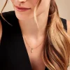 Collier Aurore Acier Doré éclair Cristal|Marc Orian Hot