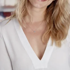 Collier Auxana Argent Blanc Oxyde De Zirconium|Marc Orian Clearance