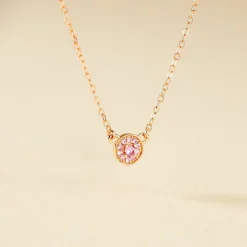 Collier Auxana Argent Rose Oxyde De Zirconium|Marc Orian Online