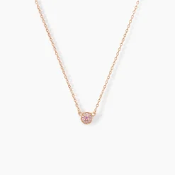 Collier Auxana Argent Rose Oxyde De Zirconium|Marc Orian Online