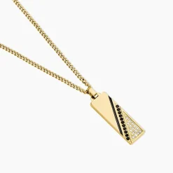 Collier Bartev Acier Jaune Cristal|Marc Orian Best