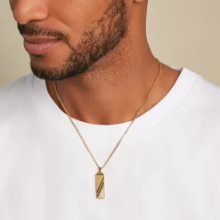 Collier Bartev Acier Jaune Cristal|Marc Orian Best