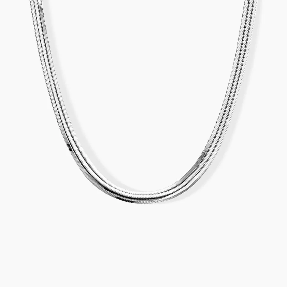 Collier Benedicta Argent Blanc