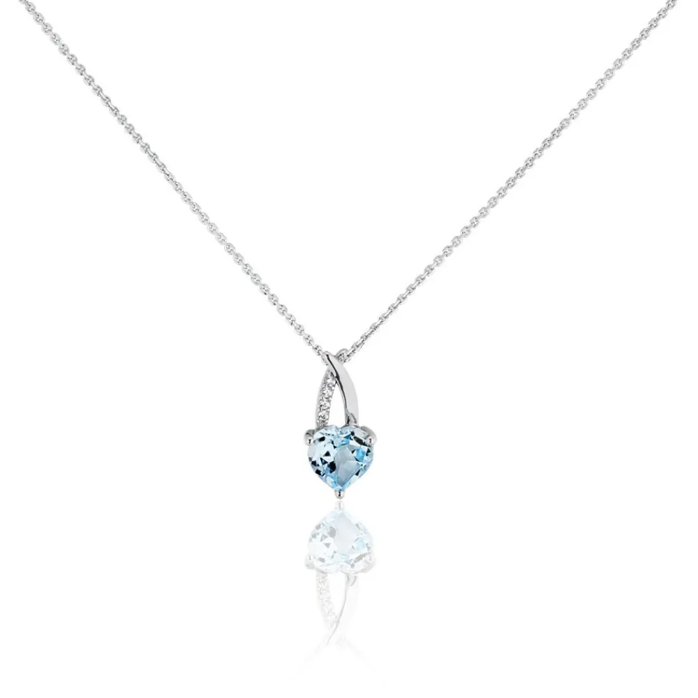 Collier Bertille Or Blanc Topaze Et Oxyde De Zirconium|Marc Orian Discount