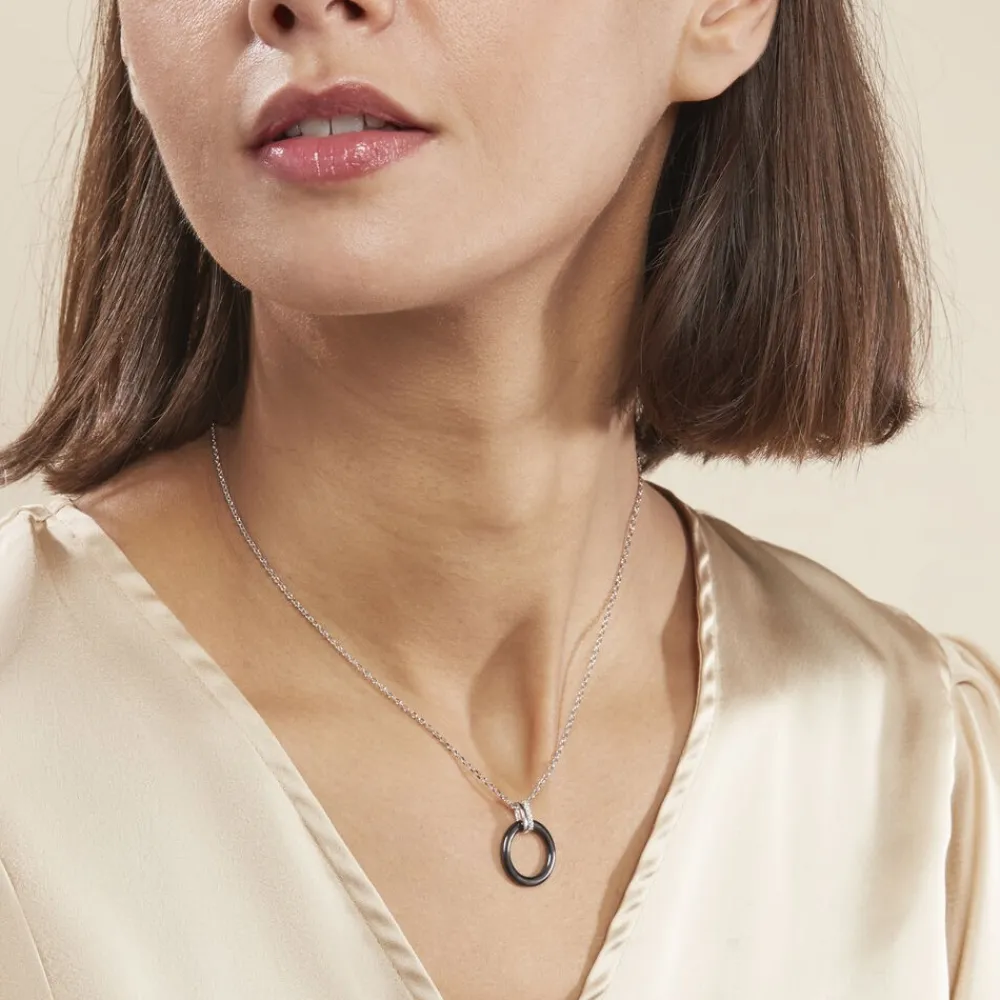 Collier Bertillianne Argent Blanc Céramique Et Oxyde De Zirconium|Marc Orian Hot