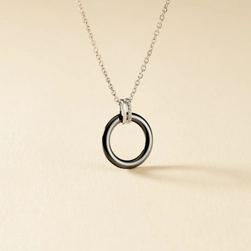 Collier Bertillianne Argent Blanc Céramique Et Oxyde De Zirconium|Marc Orian Hot
