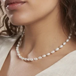 Collier Billes Or Jaune Perle De Culture