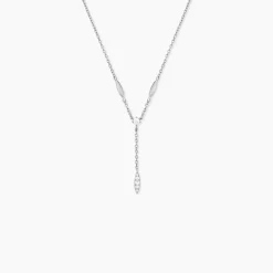 Collier Bormana Argent Blanc Oxyde De Zirconium
