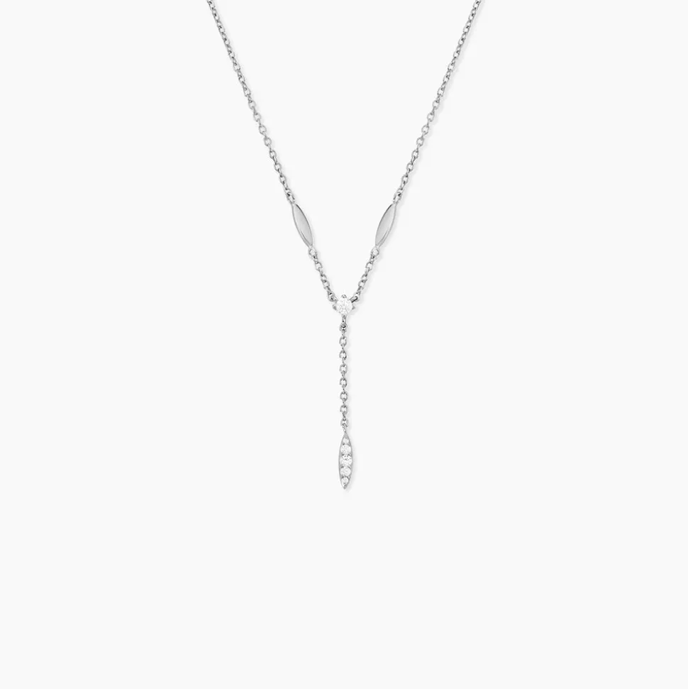 Collier Bormana Argent Blanc Oxyde De Zirconium
