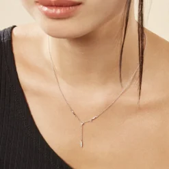 Collier Bormana Argent Blanc Oxyde De Zirconium