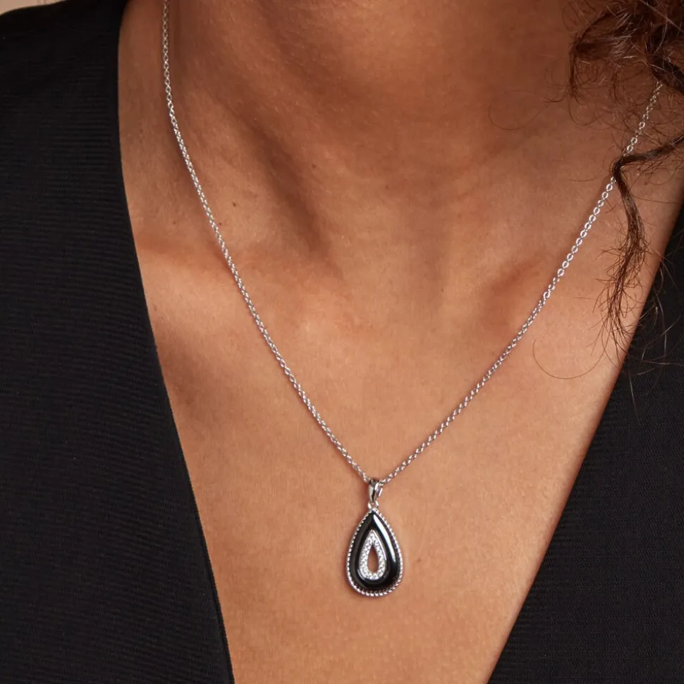 Collier Boyce Argent Blanc Céramique Oxyde De Zirconium