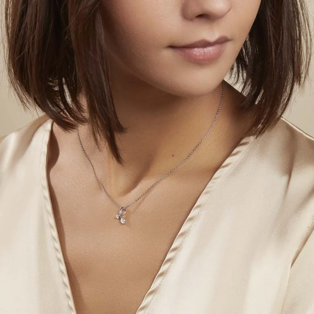 Collier Briaga Argent Blanc Oxyde De Zirconium|Marc Orian Discount