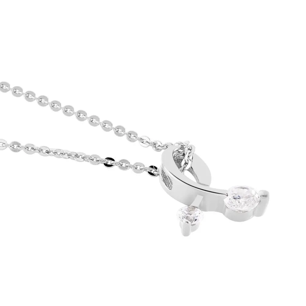Collier Briaga Argent Blanc Oxyde De Zirconium|Marc Orian Discount