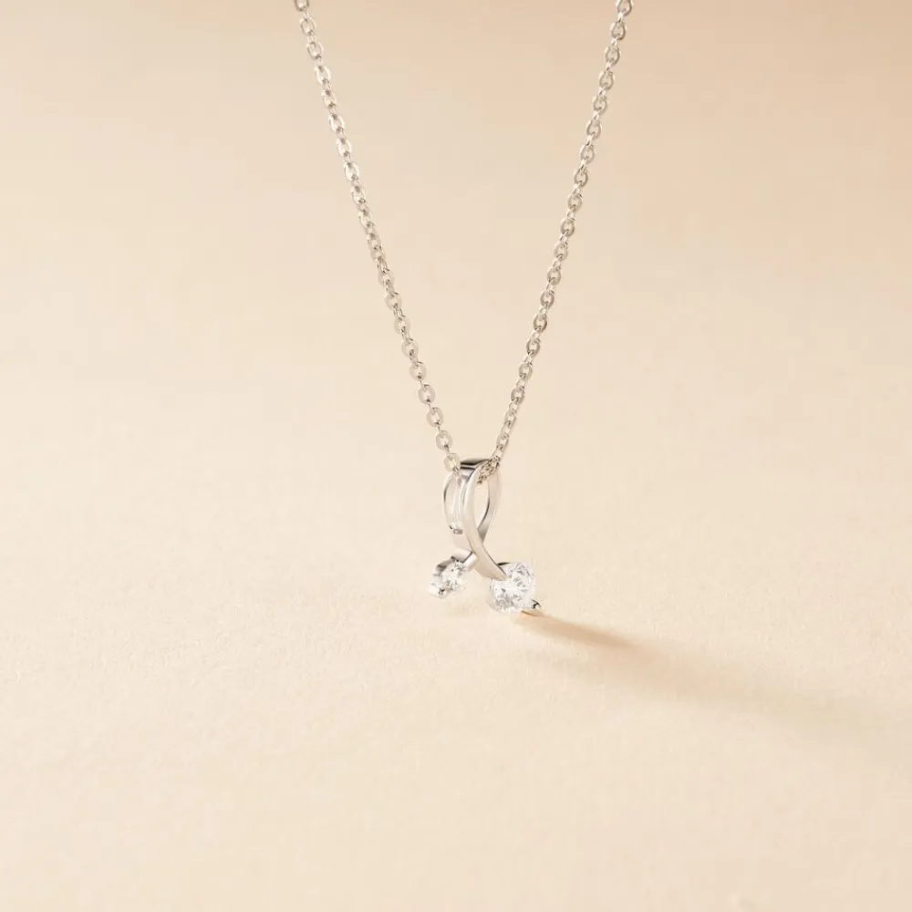 Collier Briaga Argent Blanc Oxyde De Zirconium|Marc Orian Discount