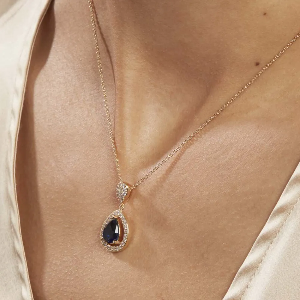Collier Brigita Plaqué Or Pierre De Synthese Et Oxyde De Zirconium|Marc Orian Online