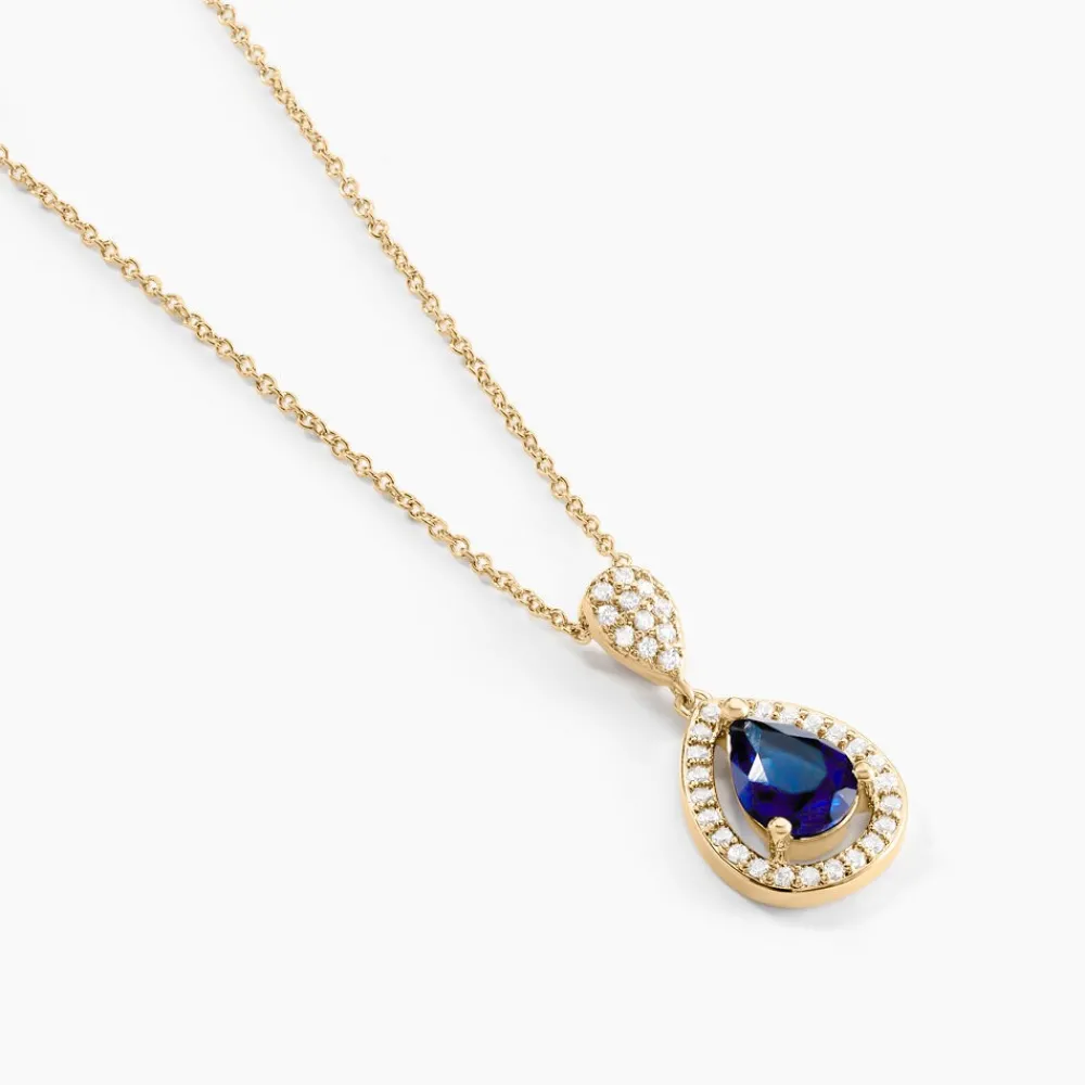 Collier Brigita Plaqué Or Pierre De Synthese Et Oxyde De Zirconium|Marc Orian Online