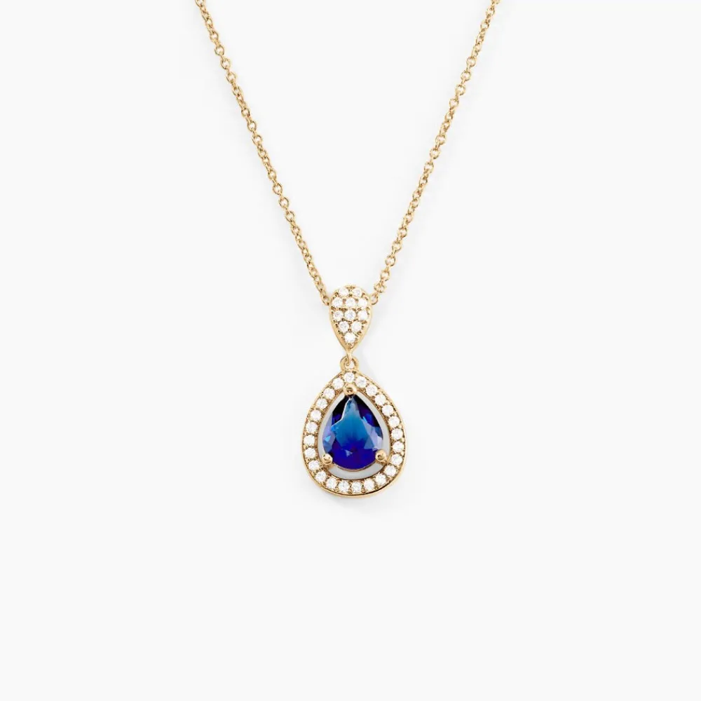 Collier Brigita Plaqué Or Pierre De Synthese Et Oxyde De Zirconium|Marc Orian Online