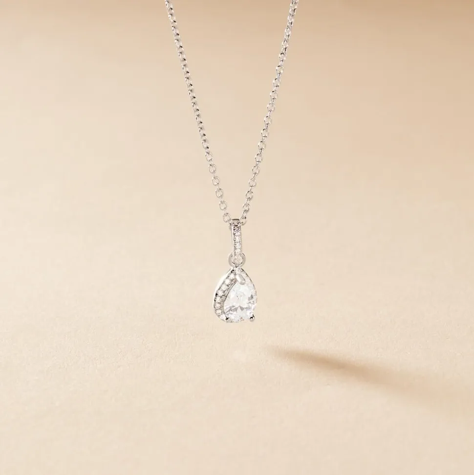 Collier Briony Argent Blanc Oxyde De Zirconium