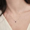 Collier Cadell Argent Blanc Oxyde De Zirconium Noir
