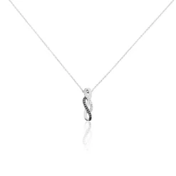 Collier Callune Or Blanc Diamant