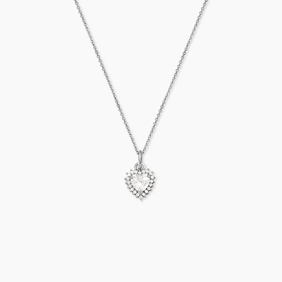 Collier Calvi Argent Blanc Oxyde De Zirconium