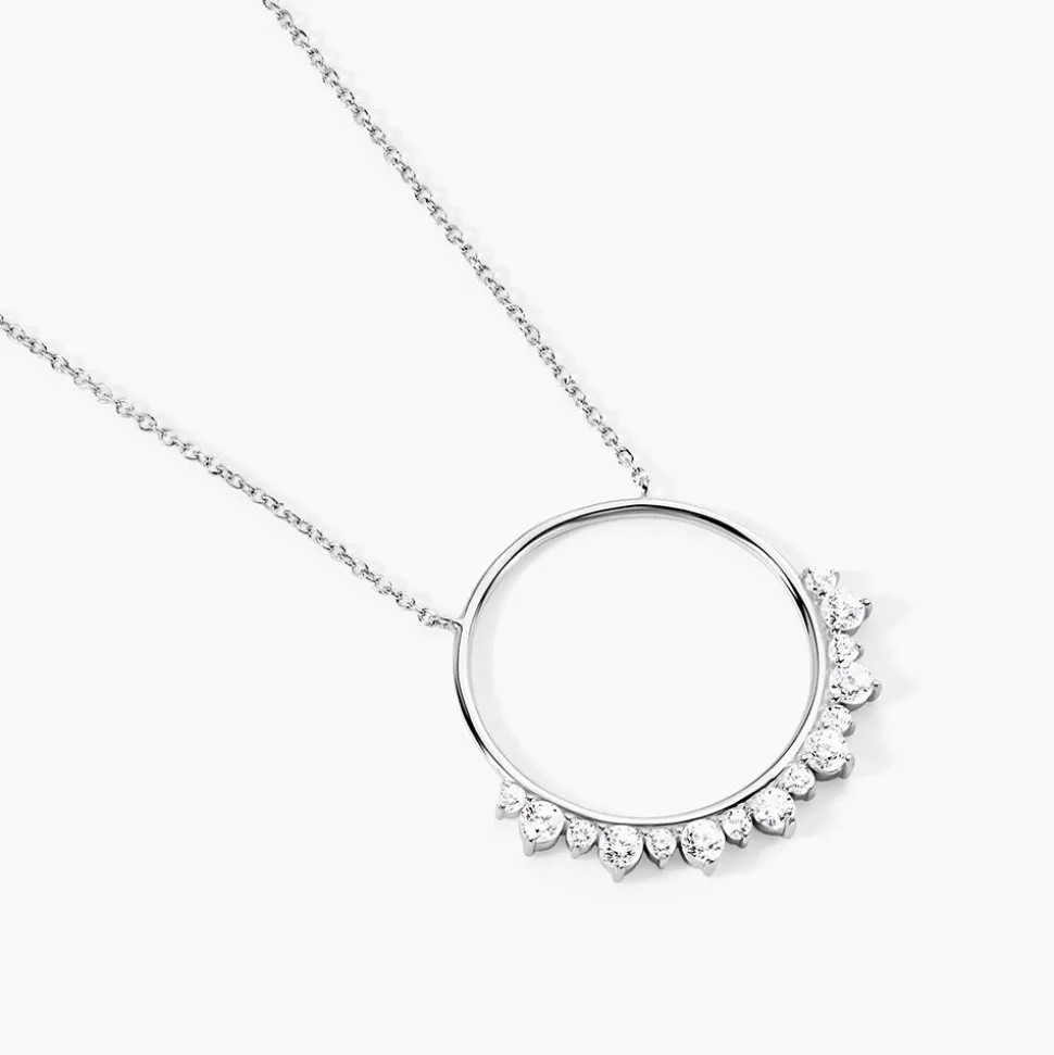 Collier Camil Argent Blanc Oxyde De Zirconium