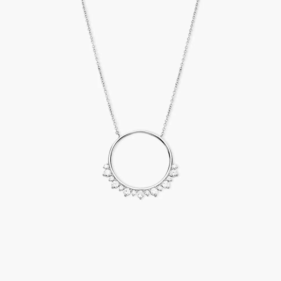 Collier Camil Argent Blanc Oxyde De Zirconium