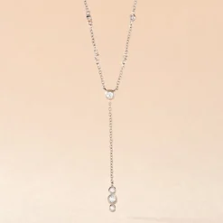 Collier Capella Argent Blanc Oxyde De Zirconium