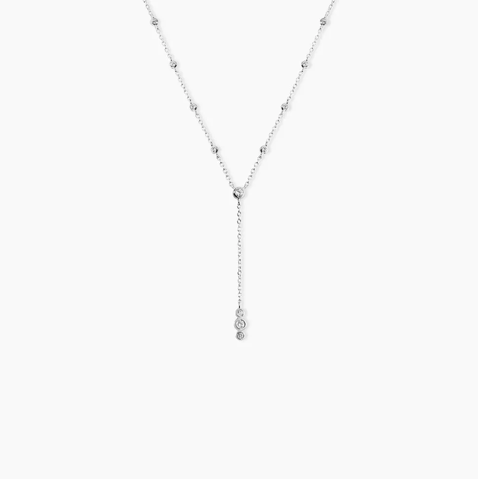 Collier Capella Argent Blanc Oxyde De Zirconium