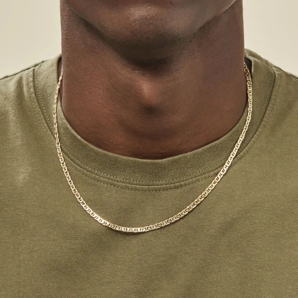 Collier Capucin Maille Marine Plate|Marc Orian Hot