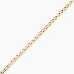 Collier Capucin Or Jaune Maille Marine Plate