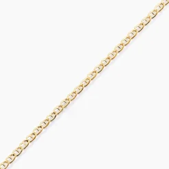 Collier Capucin Or Jaune Maille Marine Plate