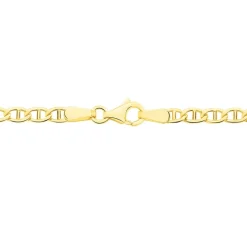 Collier Capucin Or Jaune Maille Marine Plate