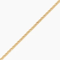 Collier Capucin Or Jaune Maille Marine Plate