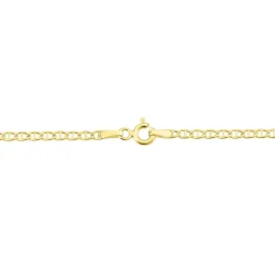 Collier Capucin Or Jaune Maille Marine Plate
