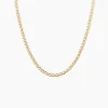 Collier Capucin Or Jaune Maille Marine Plate