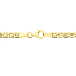 Collier Capucin Or Jaune Maille Marine Plate