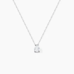 Collier Carolyn Argent Blanc Oxyde De Zirconium