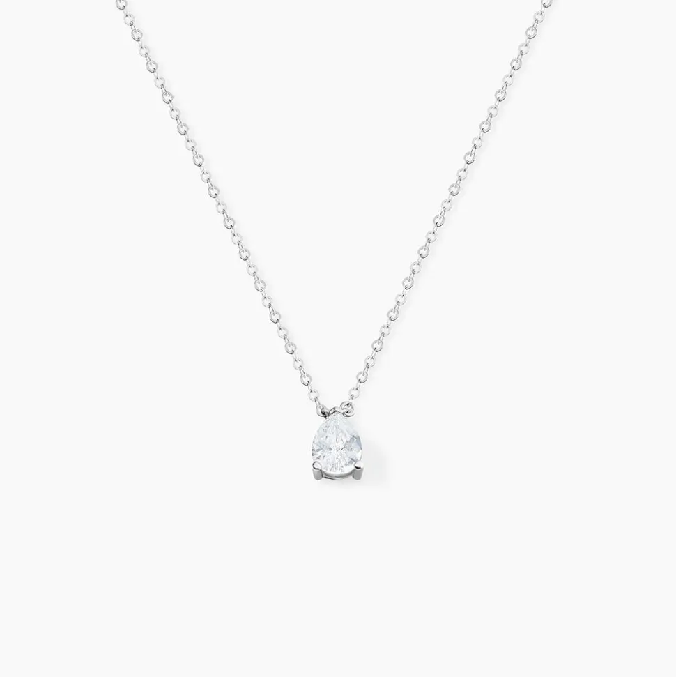 Collier Carolyn Argent Blanc Oxyde De Zirconium